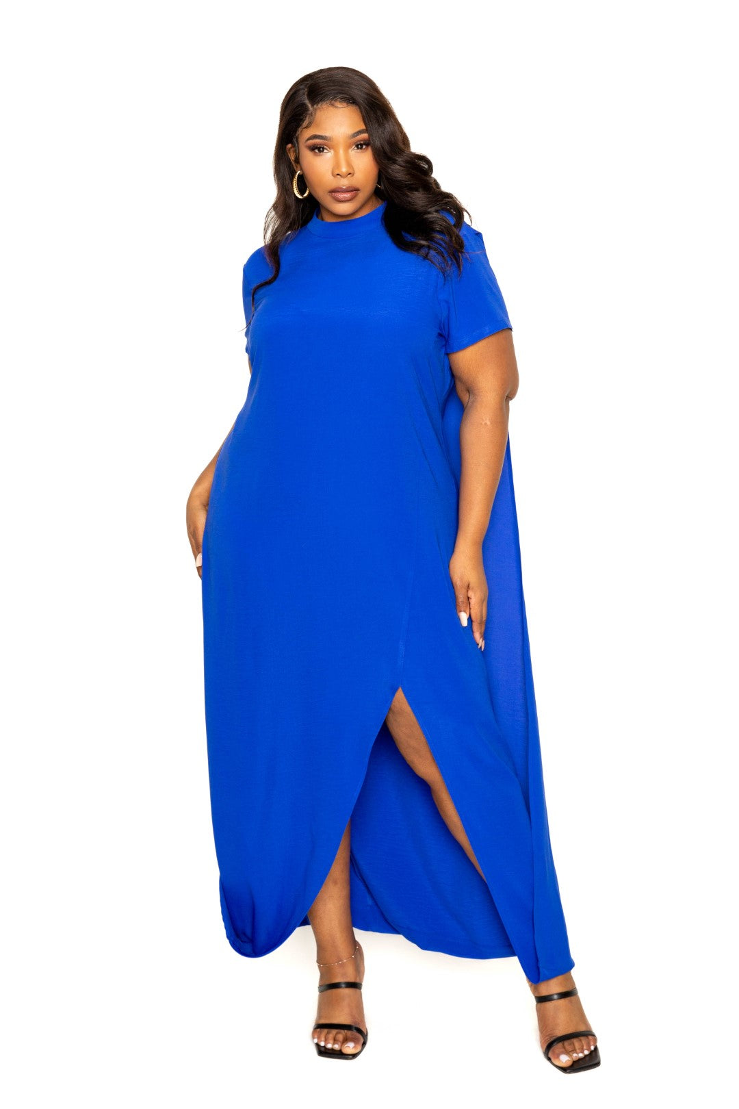 Mock neck back cape dress Mock neck back cape dress - kats closet1
