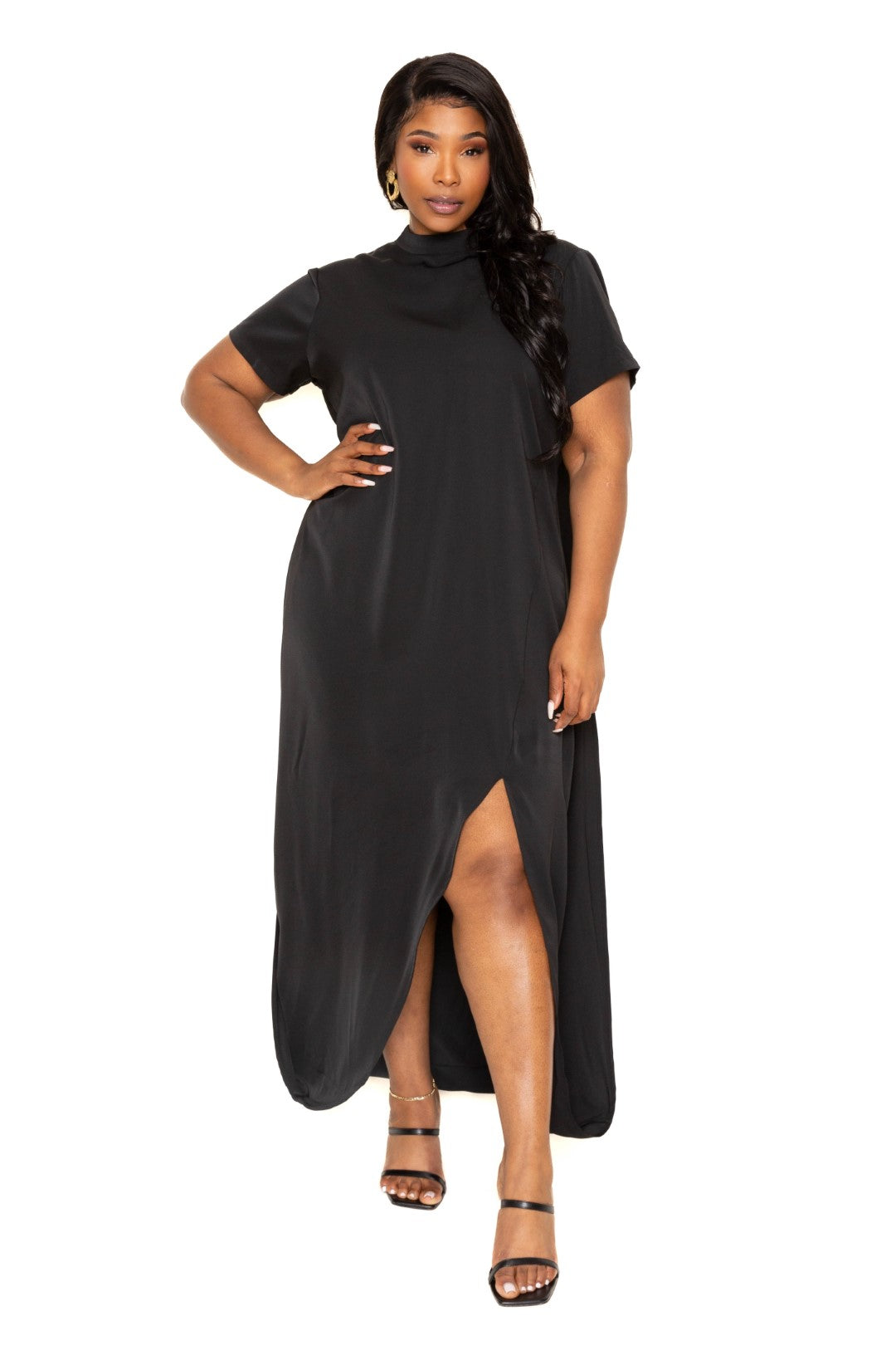 Mock neck back cape dress Mock neck back cape dress - kats closet1