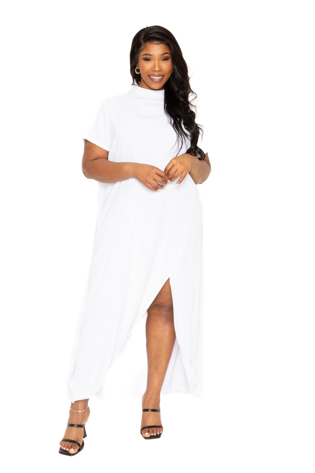 Mock neck back cape dress Mock neck back cape dress - kats closet1