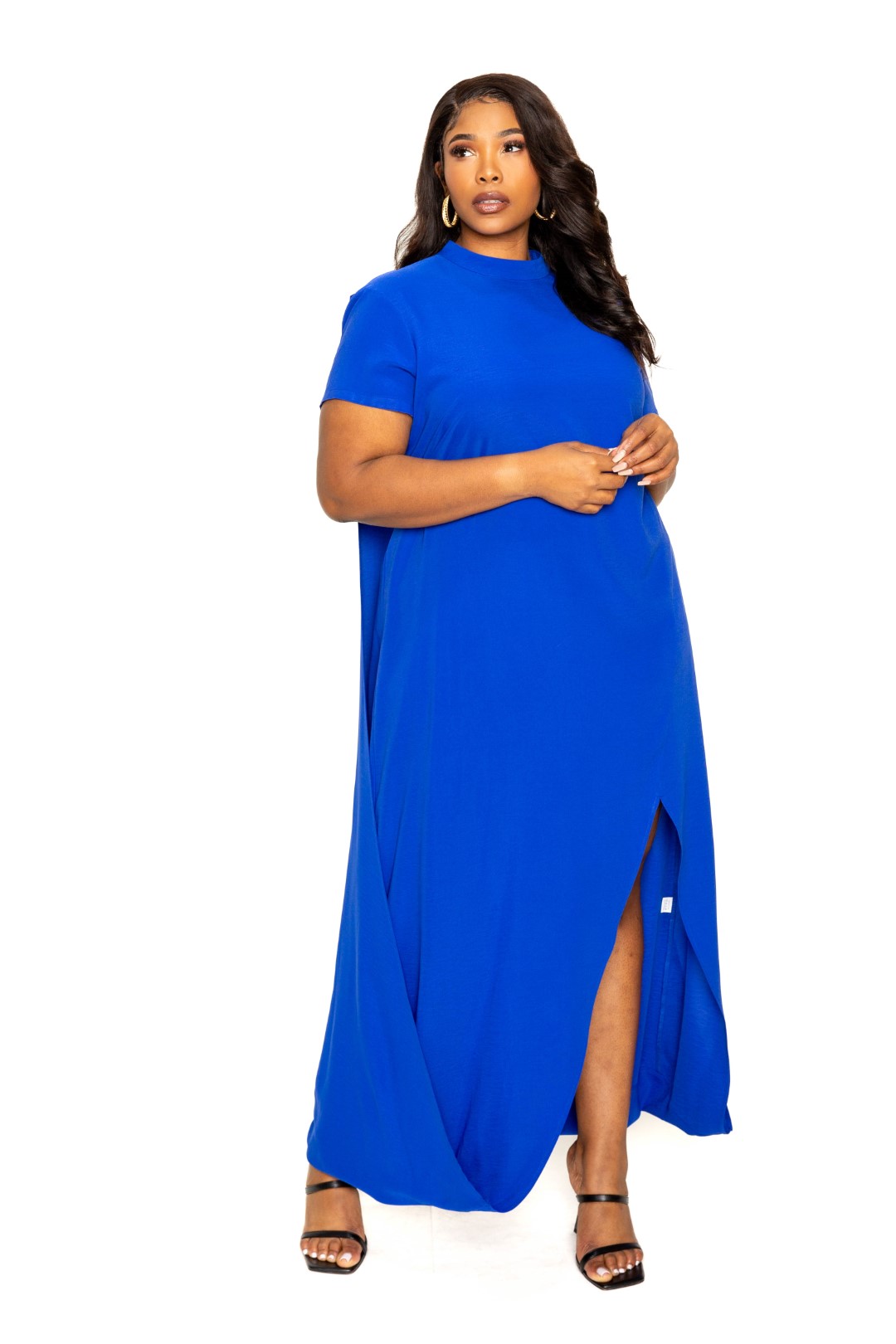Mock neck back cape dress Mock neck back cape dress - kats closet1