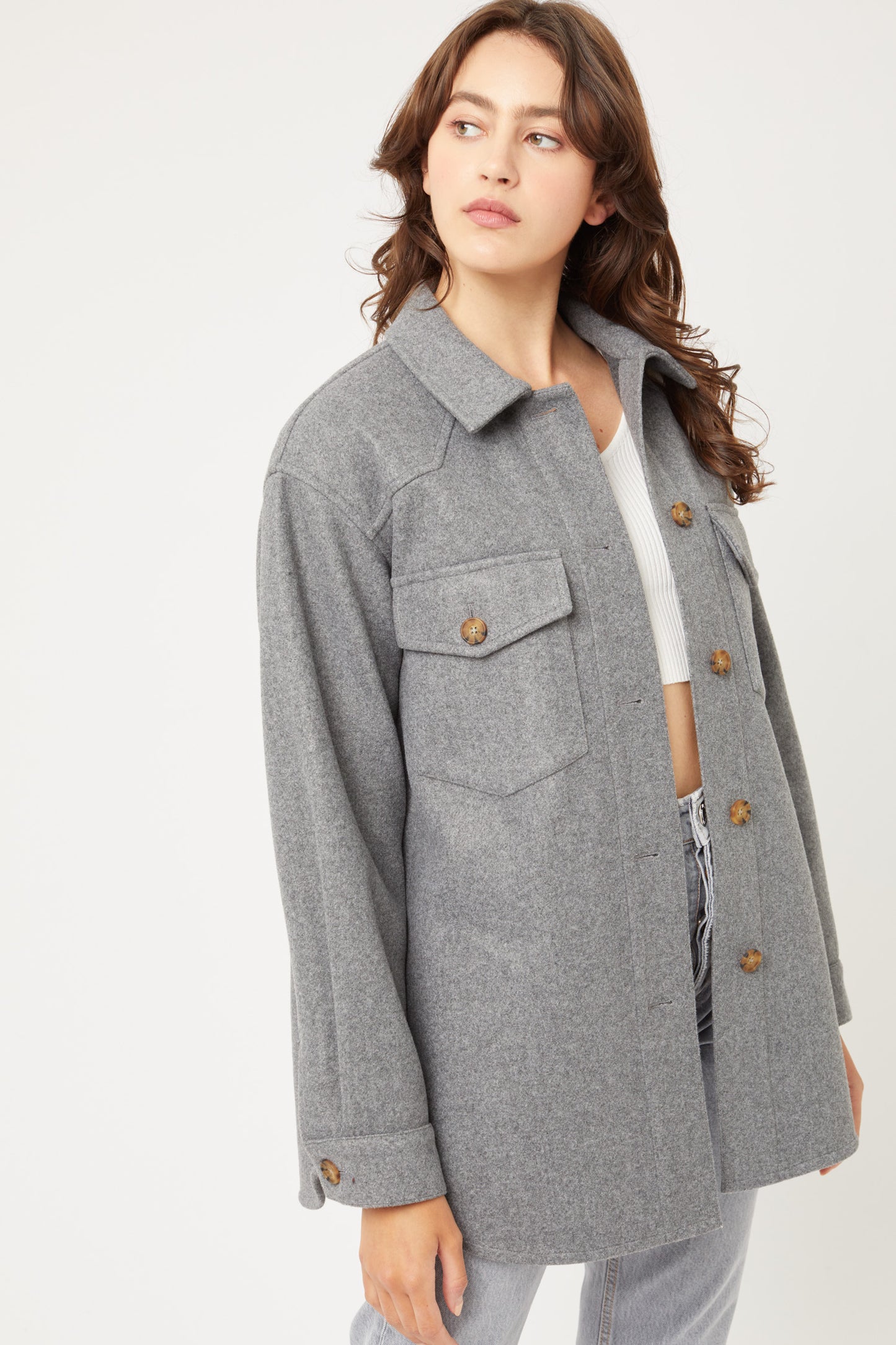 Jq Fleece Oversized Shacket Jq Fleece Oversized Shacket - kats closet1