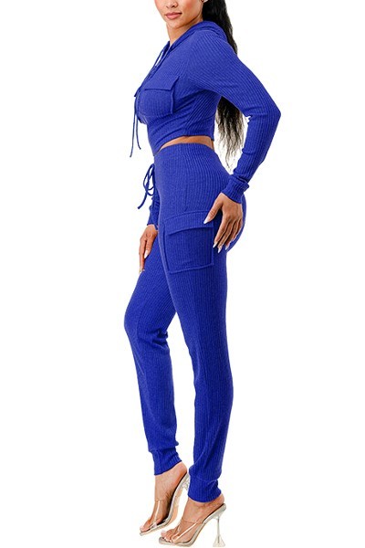 Rib Cargo Hoodie Set Rib Cargo Hoodie Set - kats closet1